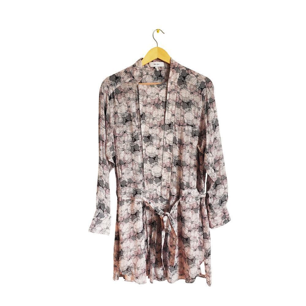 LIKE NEW Reiss Floral Print Mini Dress - Pink and Black